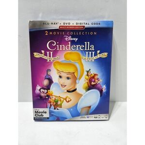 Disney Cinderella II Dreams Come True III A Twist In Time Blu Ray DVD 2 Movie